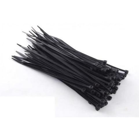 Хомут-стяжка нейлоновая под винт  REXANT 150*3.6мм, черная (100шт/уп)