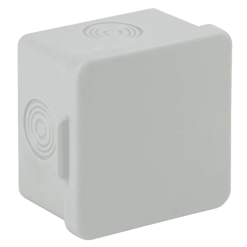 Коробка распаячная ЭРА KOR (80х80х50-7) ОУ без гемоввод. 7вх.  IР54 серая (шт)