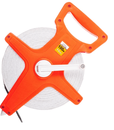 Мерная лента фиберглас. геодезич. пластик лента ПВХ 100мх13мм