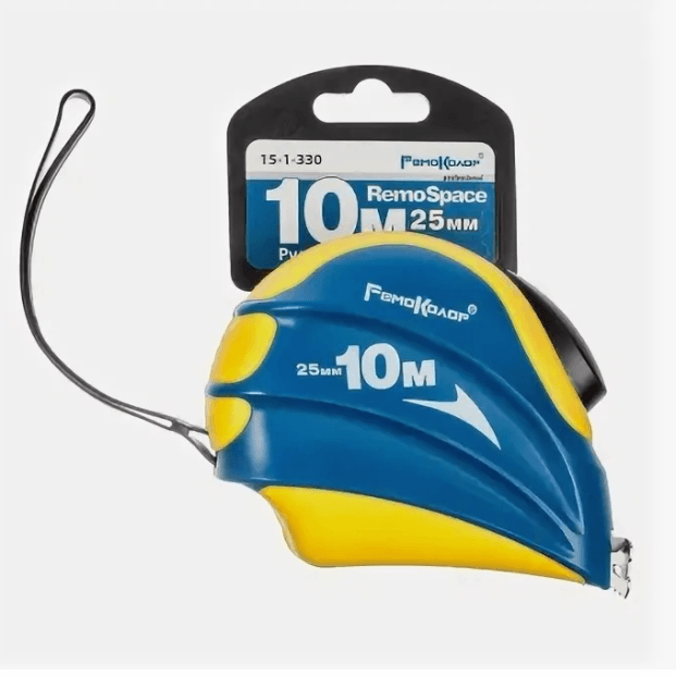 Рулетка "Remospace"магнитная ,корпус АВS -пластик, усилинная ленты автостоп,10мх25мм(шт)