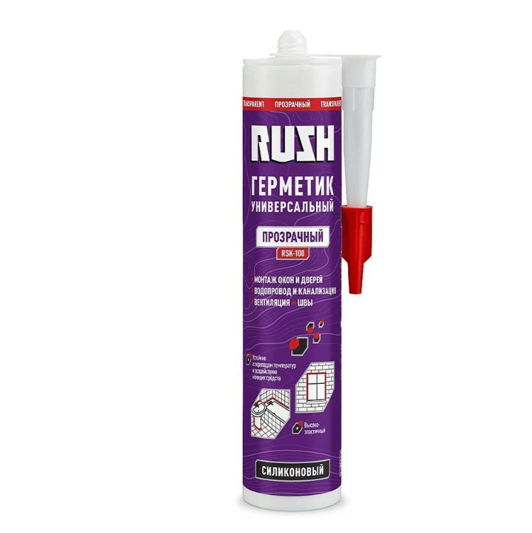 RUSH герметик силиконовый Универсальный прозрачный 230 мл RSK-100/20