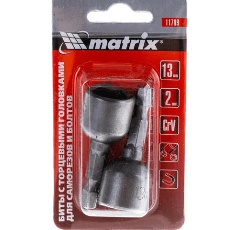 Бита кровельная магнитная 13х45мм .Matrix (2шт)