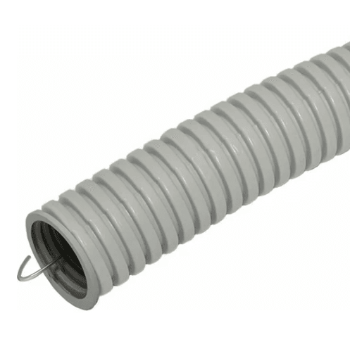 Труба ПВХ гофра УралПак с зонд 20мм (10м) серая(уп)