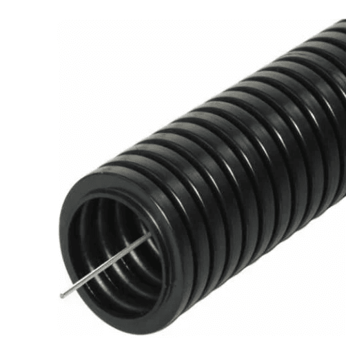 Труба ПНД гофра УралПак с зонд 20мм (10м) черная (уп)