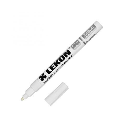 Маркер-краска с нитроэмалью белый 2 мм LEKON Standart 011902 (шт)