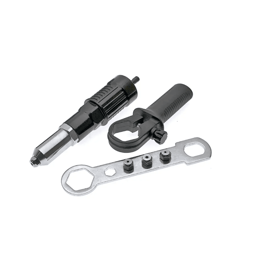 Заклепочник-насадка на дрель, алюмин. корпус, пофи 2,4-4,8мм Чеглок