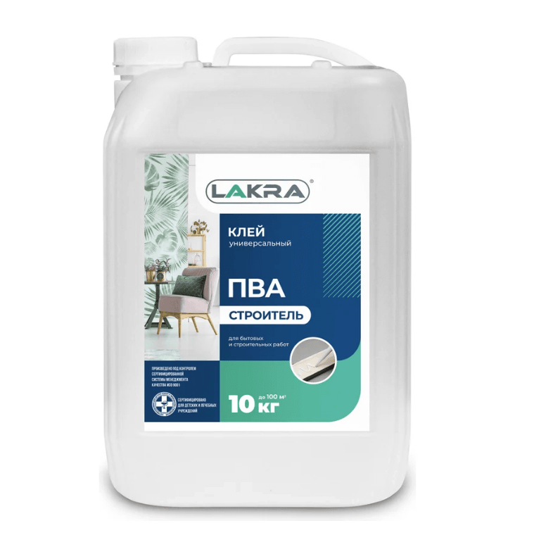 ЛАКРА клей ПВА Строитель универсальный 10 кг./60