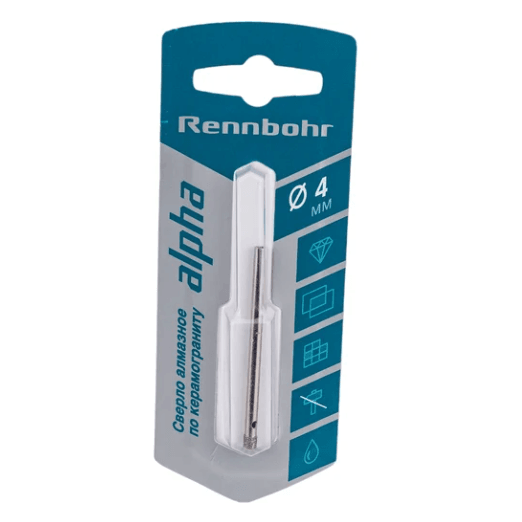Сверло по керамике и керамограниту 4,0 мм, Rennbohr 676204  (шт.)