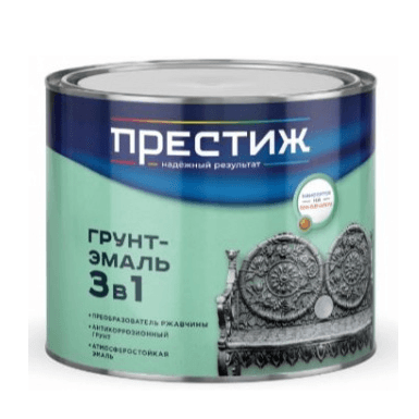ПРЕСТИЖ Грунт-эмаль по ржавчине (3 в 1) шоколадная 1,9 кг.