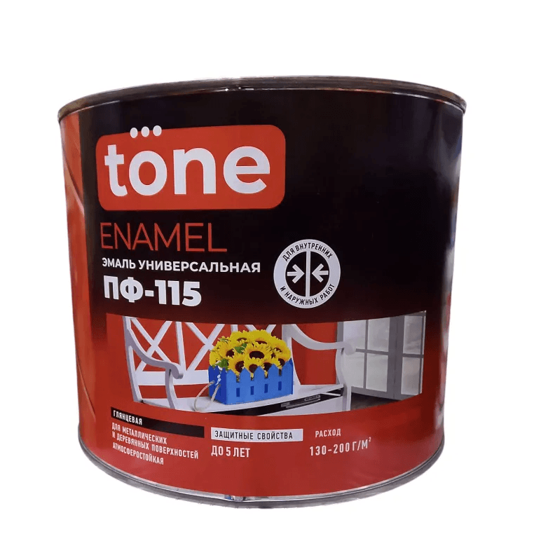 TONE эмаль ПФ-115 слоновая кость глянцевая RAL 1015 0,8 кг