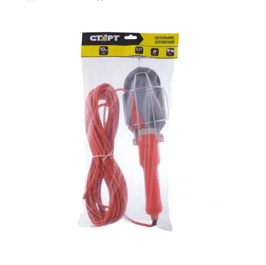 Переноска-лампа СТАРТ CLB 101-10M Orange 10м под лампу Е27 60Вт с выкл., оранжевая (шт)