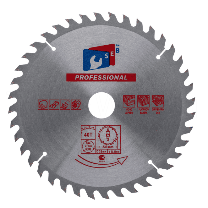 Диск пильный по дереву 230 40зуб.*32мм