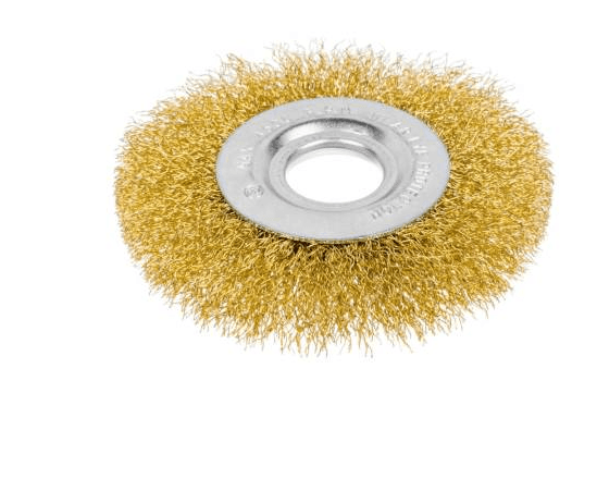 Щетка-крацовка дисковая, латунированная сталь, проволока d=22,2мм 100мм, (шт.)