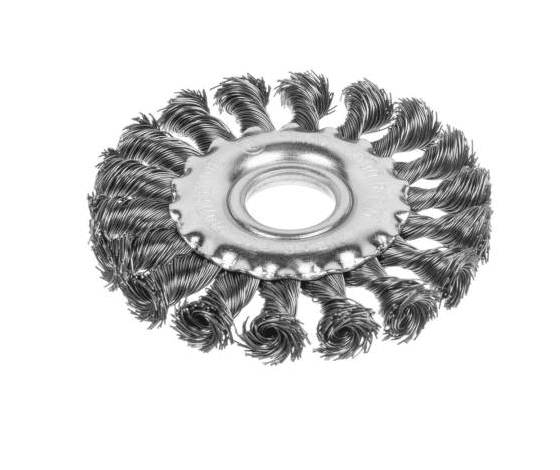 Щетка-крацовка дисковая, витая стальная проволока  d=22,2мм 100мм  (шт.)
