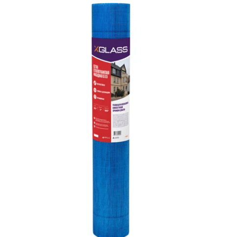 Стеклосетка фасадная 160г/м2 5*5мм 1*20м X-Glass Pro