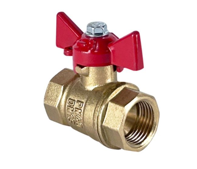 Кран шаровой латунный DeltaPro для ВОДЫ 3/4" ВР/ВР бабочка, VALFEX 11Б27фт1М / шт