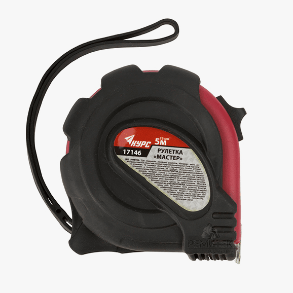 Рулетка прорезиненный корпус "Мастер" 5м х25мм