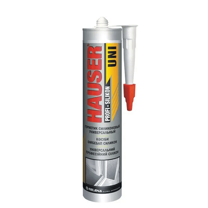Герметик силиконовый санитарный Hauser Uni, бесцветный 260 мл 48841