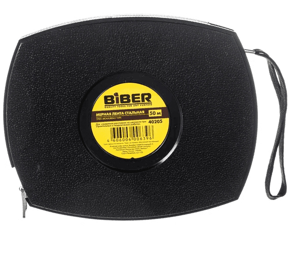 Мерная лента 20 м стальная БИБЕР 40202 (шт)