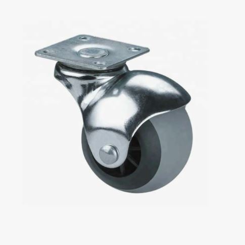 5005050 С Колесо шарик оцинк 50мм поворот сер. рез.(20/50)