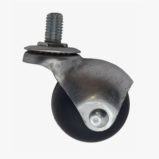 5006050M10 Колесо шарик оцинк 50мм поворот болт М10 черн.рез. (50/120)