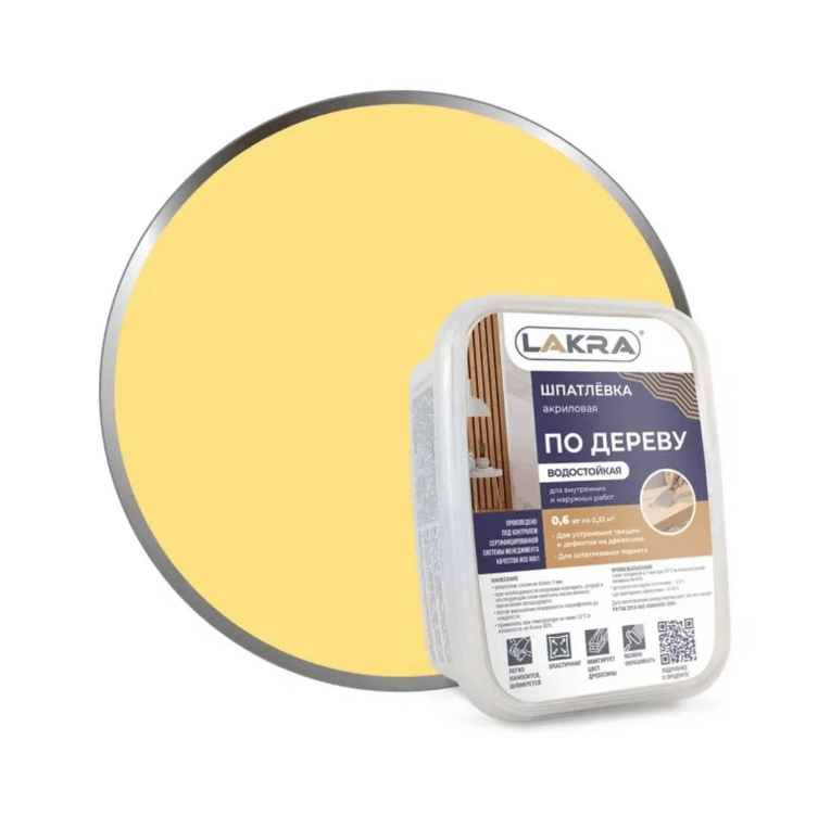 ЛАКРА шпаклевка по дереву Сосна 0,6 кг./8