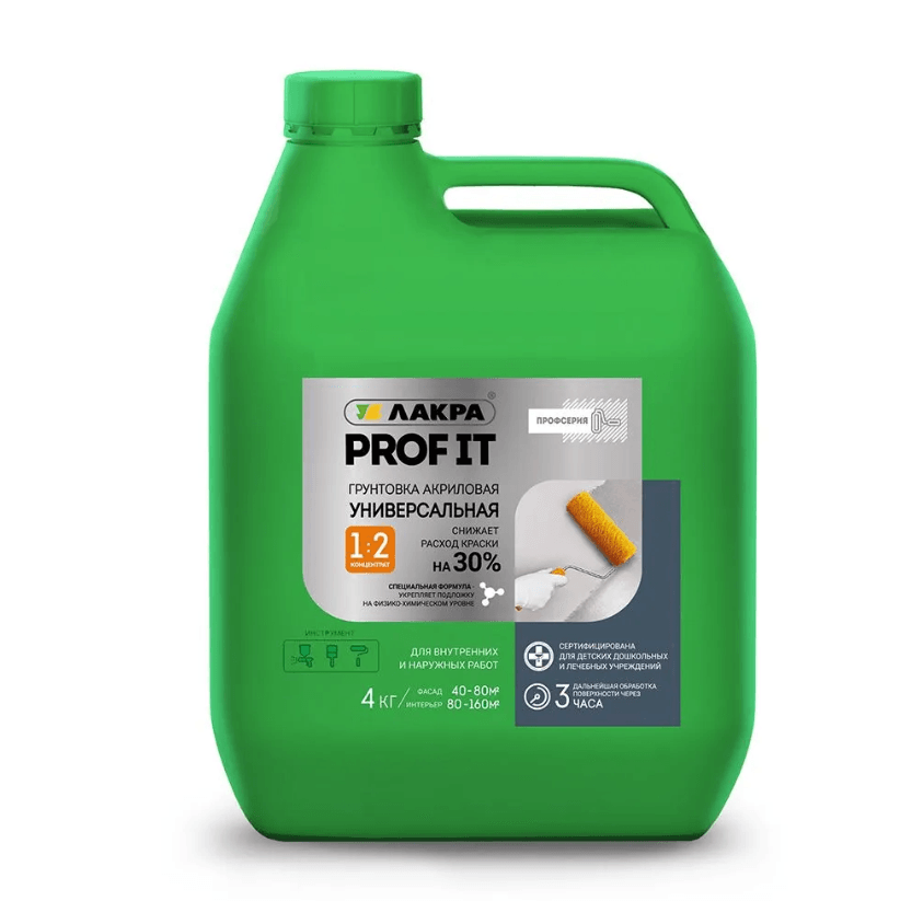 ЛАКРА грунт Универсальный PROF IT 4 кг./4/144