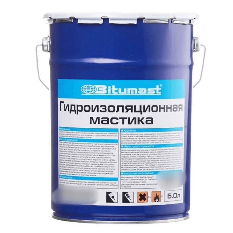 BITUMAST Мастика гидроизоляционная  5 л./4