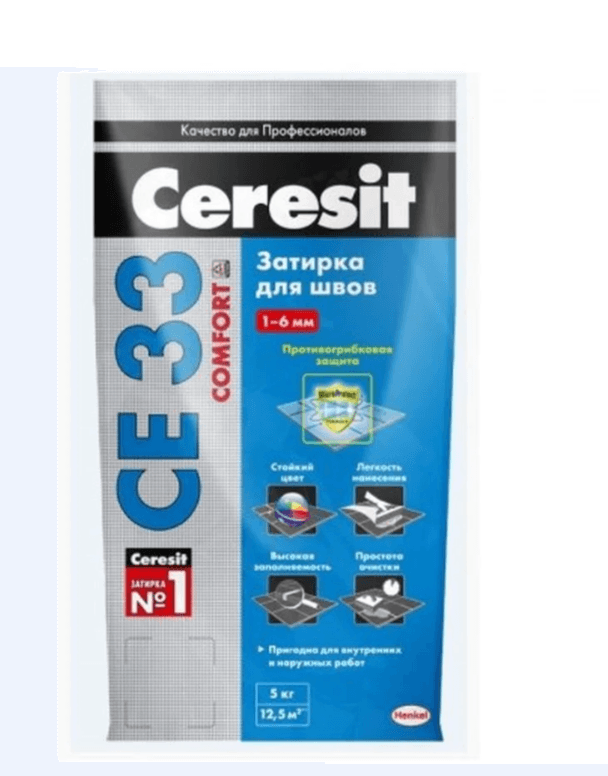 CERESIT CE33 затирка для швов Белый 5 кг./4/144