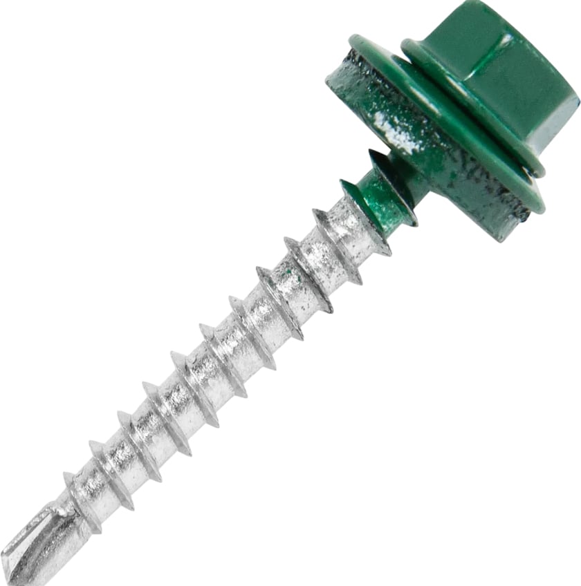 Саморез кровельный цинк  4,8 х 50 RAL 6005 зеленый мох (шт)