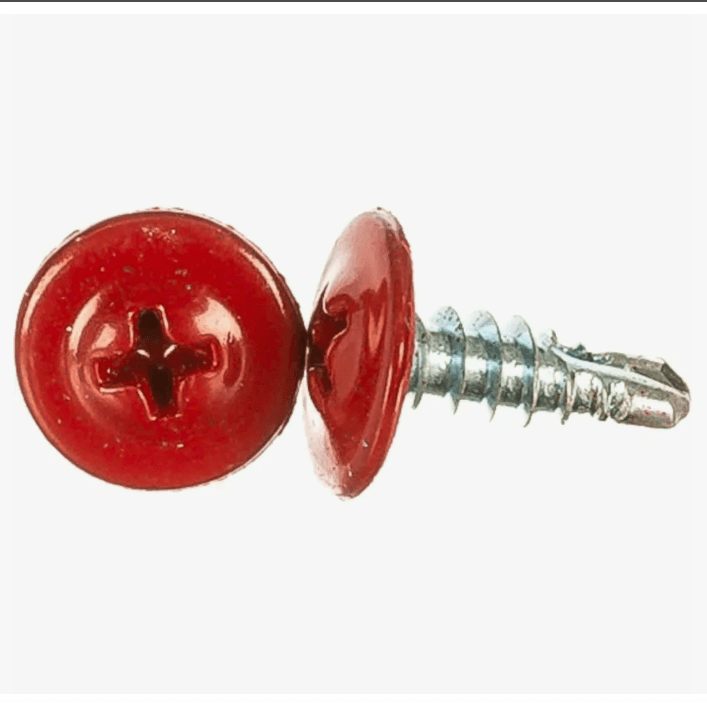 Саморез ПШ со сверлом 4.2*16 мм (3020) Красный насыщенный (шт)