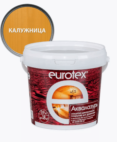 Eurotex деревозащитное средство Калужница  0,9 кг./6
