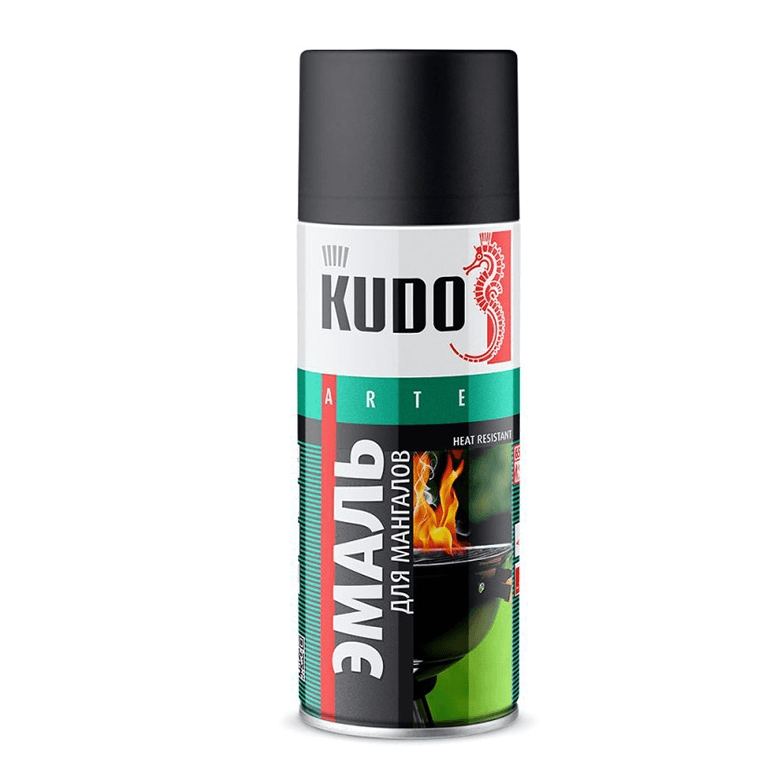 KUDO аэроз. эмаль термостойкая для мангалов 5122 черная 520 ml./12