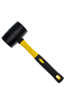 Киянка резиновая, черная, фиберглассовая ручка 450гр, ЧЕГЛОК (12/36) (10702070/271023/3437094, КИТАЙ