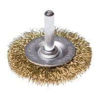 Щетка-крацовка дисковая, со шпильк.,латунь, стальн., проволока d= 75мм, (шт.)