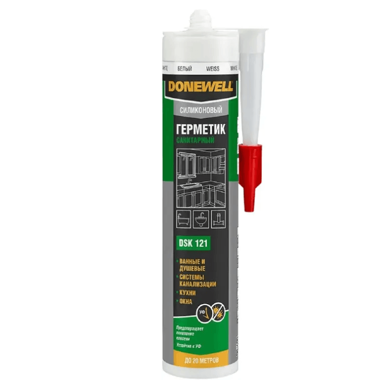 DONEWELL герметик силиконовый Санитарный белый 260 мл DSK-121/20