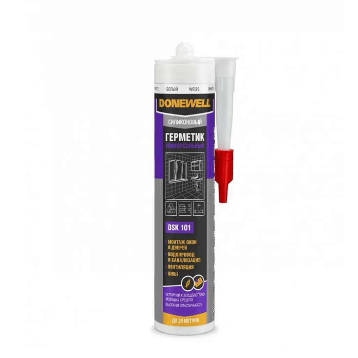 DONEWELL герметик силиконовый Универсальный белый 260 мл DSK-101/20