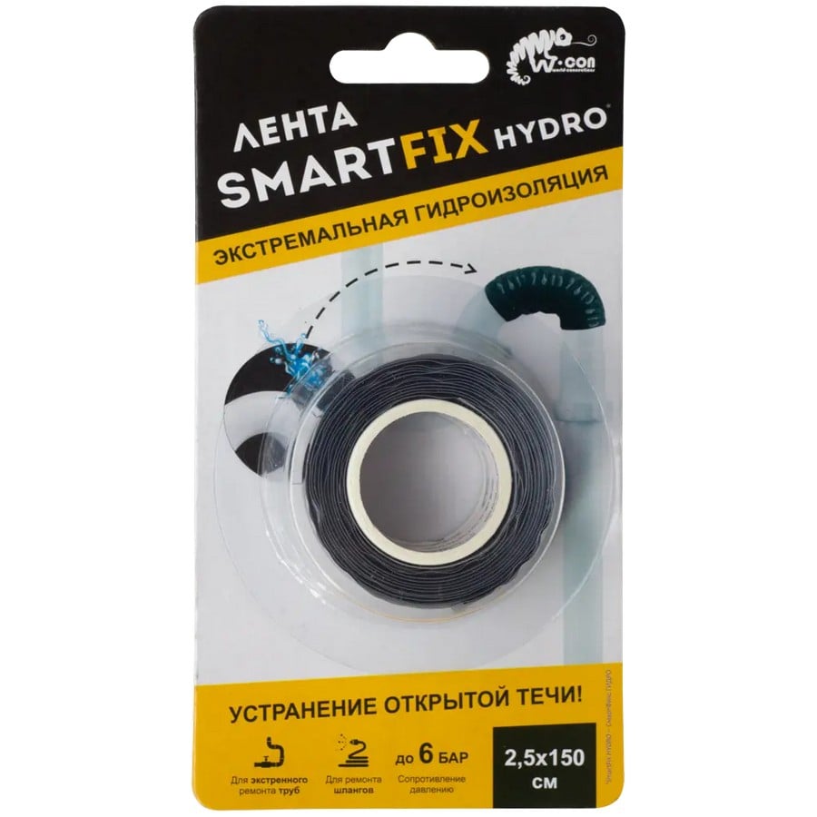 SMH2515B Лента гидроизоляционная 2,5*150см, силикон (шт)