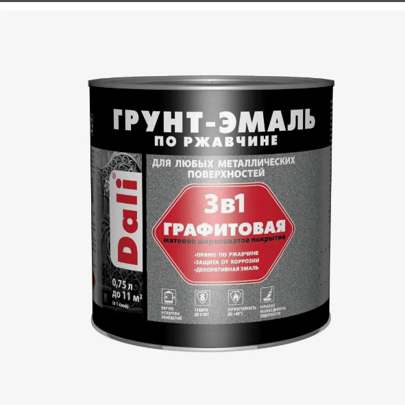 Dali графитовая Грунт-эмаль по ржавчине коричневый  0,75 л. /6