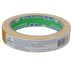ФРЕГАТ Лента клейкая двусторонняя 25мм*10м основа ткань