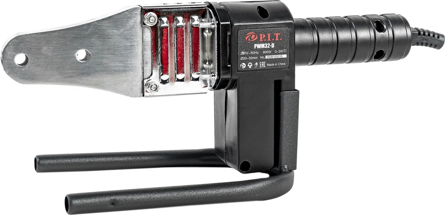 Паяльник эл. для пл/труб P.I.T, PWM32-D МАСТЕР (800Вт,насадки 20, 25, 32, кейс, подставка, отвертка)