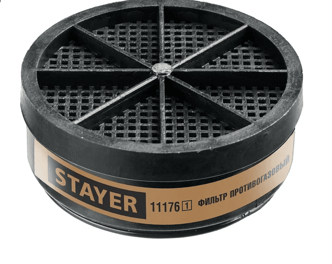 Один фильтр сменный противогазовый А1 ,1 ФИЛЬТР для респиратора "HF-6000", STAYER (11176)(шт)