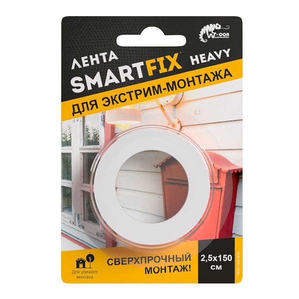SFV2515T Сверхсильная монтажная лента W-con SmartFix HEAVY, 2.5*150см, прозрачный /36