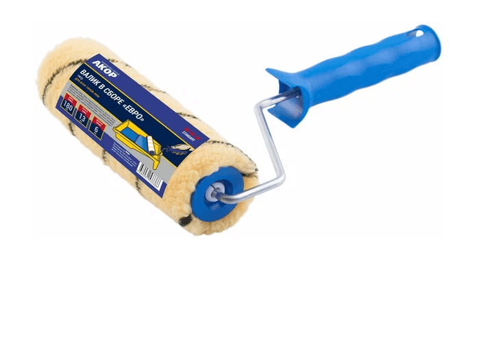 Валик "Евро" тигр полиэстер 180 х 40 х 6мм, в/в  12мм, для всех типов лкм, Акор (шт)