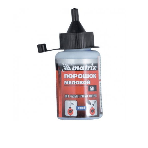 Порошок меловой красящ.для разметочных шнуров,синий,50 г Matrix.